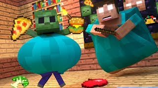 Top 5 Minecraft Zombie Life  Minecraft Animations [upl. by Lurie]