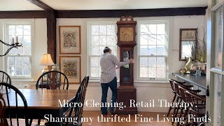 Retail Therapy Micro Cleaning Sharing my Thrifted Fine Living Finds [upl. by Eissalc]