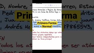 1FN Normalización de Bases de datos [upl. by Nilahs]