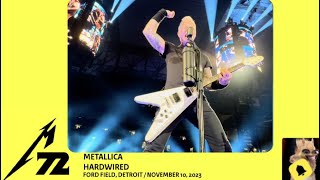 Metallica  Hardwired  💥 Front row Snake Pit 🐍 Live at Ford Field in Detroit MI 1110203 💥 [upl. by Ahsinrats]