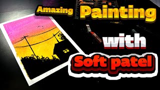 Easy and Simple soft pastel Landscape Painting for Beginners Step by step Tutorial [upl. by Akkimat447]