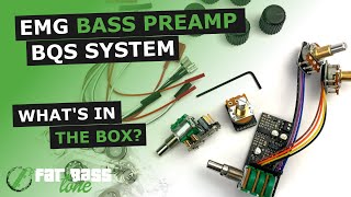 EMG BQS System 3 Band Bass Preamp What’s In The Box A CloseUp Look [upl. by Auqinom]