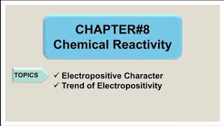 Electropositive CharacterMetallic Character trend of electropositivity class 9th chemistry chp8 [upl. by Lydie469]