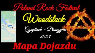 Woodstock Poland Rock Festival 2023 Mapa Dojazdu z Dworca PKP i PKS Czaplinek [upl. by Ailimac]