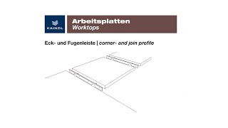 Eck und Fugenleiste  corner and join profile 40 mm [upl. by Sheepshanks688]