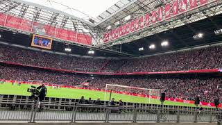 Opkomst met tifo Ajax  FC Utrecht [upl. by Eedrahc893]