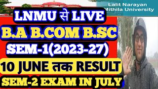 Lnmu UG Semester 1 Result 202327 [upl. by Hux682]