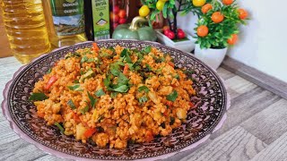 Bulgur Salat  Türkischer Kisir  Turkish best recipe bulgur 7cookingvlog [upl. by Yltneb]