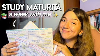 STUDY WITH ME MATURITÀ📚⭐️ 1 settimana di studio [upl. by Kinny]