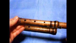 Charles Bizey Traverso Wooden one key Baroque Flute [upl. by Moffit]