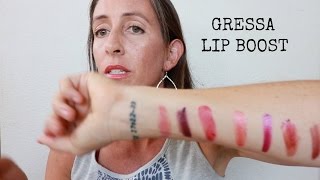 Gressa Lip Boost Review  Swatches [upl. by Patin]