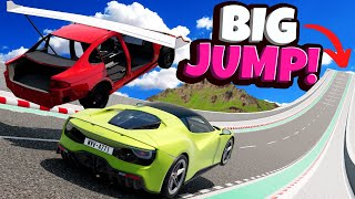 Jumping WEIRD UPGRADED CARS Off a MASSIVE Ramp in BeamNG Drive Mods Multiplayer [upl. by Darb]