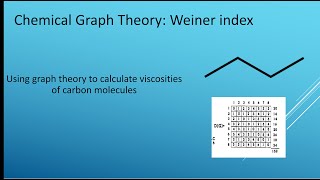 Chemical graph theory  weiner index [upl. by Alvina635]