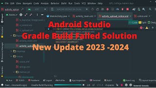 Android Studio Gradle Build Failed Solution New Update 2023 2024 [upl. by Sherborne]