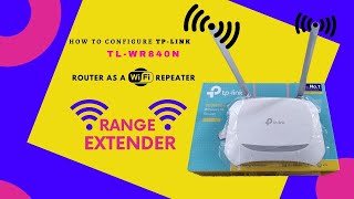 How to Configure TPLINK TLWR840N Router As a WiFi Repeater Range Extender [upl. by Daitzman]