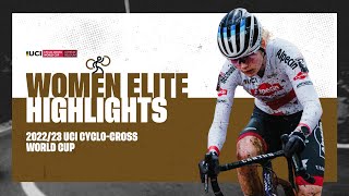 Women Elite Highlights  RD 6 Overijse BEL  202223 UCI CX World Cup [upl. by Amilah]