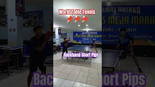 Backhand Short Pips worldtabletennis pingpong tabletennisplayer tabletennis tenismeja sports [upl. by Karoly]