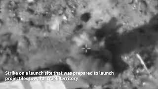 IDF strikes launch site prepared to launch projectiles toward Israeli territory [upl. by Brubaker]