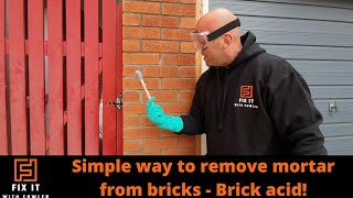 How to use brick acid Bostik mortar and brick cleaner bricks cleaner acid [upl. by Adnim]