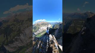 Basejump en Suisse avec un double backflip 😍🤯 basejump adventure travel [upl. by Eylrac926]