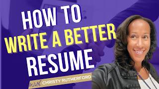 E100  How to Improve Your Resume [upl. by Donielle]