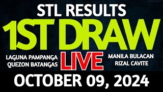 Stl Result Today 1st draw October 09 2024 STL Batangas Live [upl. by Otsedom782]