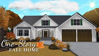 Bloxburg OneStory Fall Home part1 House Build Roblox Realistic Home [upl. by Emma]