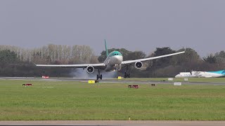 INSANE TOUCH AND GO  Aer Lingus A330 Go Around During Storm Kathleen stormkathleen [upl. by Germaine]