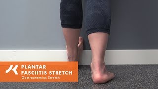 Plantar Fasciitis Stretch  Gastrocnemius Stretch [upl. by Nelyag]