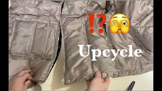 Зачем Разрезала Старый Пуховик ❓ Why Cut Up An Old Down Jacket❓Daunenjacke neu formen ❗️Upcycle Idea [upl. by Attenev]