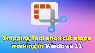 How to Fix Snipping Tool shortcut stops working in Windows 11 [upl. by Bornie]