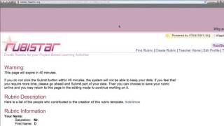 Create Awesome Rubrics using Rubistar [upl. by Pouncey]