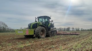 POTĘŻNY CLAAS AXION960 amp VÄDERSTAD NZ 🚜🚜🚜 Uprawiam pod siew pszenicy [upl. by Corine257]