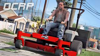 Sidewalk Mowing Mayhem in GTA 5 RP [upl. by Aisnetroh959]