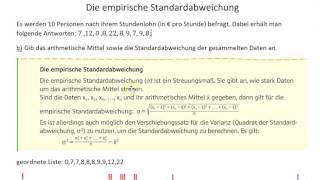 empirische Standardabweichung [upl. by Ailuig508]