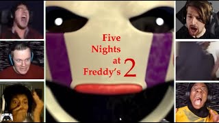 Gamers React to their FIRST EVER Jumpscare  Five Nights at Freddys 2 [upl. by Eelirak389]