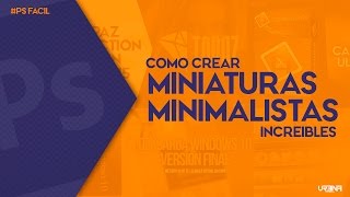 Como crear Miniaturas para Youtube Minimalistas increibles con Photoshop  Tips Bien explicados [upl. by Corkhill]