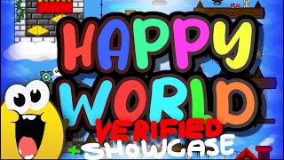 Top 40 Platformer quotHappy Worldquot by Cubical7 me  Showcase  Verification  Geometry Dash 2206 [upl. by Florencia437]