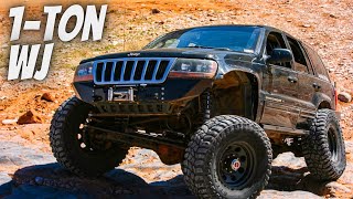 1TON JEEP WJ VS MOABS MOST NOTORIOUS TRAILS [upl. by Mayda]