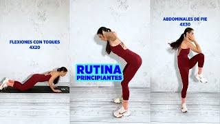 RUTINA para PRINCIPIANTES en casa [upl. by Anelam]