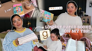 Reading the LOWEST rated books on my Goodreads TBR ⭐️ [upl. by Ahsinrad]