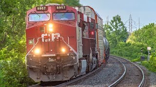 4K  Quebec Railfanning Freight and Passenger Train Action around Montreal [upl. by Sybley]