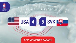 USA vs SLOVENSKO  45pp  IIHF Majstrovstvá sveta 2024  Highlighty zápasu [upl. by Ydeh]