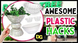 10 UNBELIEVABLE DOLLAR TREE DIY CRAFTS Using Dollar Tree PLASTICWARE  Modern Dollar Tree DIY [upl. by Ainahpets]