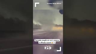 Tornado caught on dashcam in Rhode Island 😱🌪️ shortsfeed [upl. by Conrade]