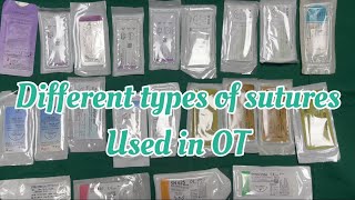 Different types of suture material used in OT……Support OT Wisdom 😇😀 [upl. by Nawaj]