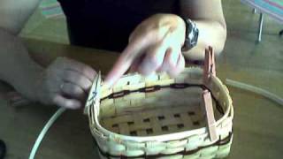 Basket Weaving Video 10Securing the Rim in Place and using a Rim Filler [upl. by Lleksah]