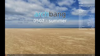 ArchBang 0507 Summer  Unveiling simplicity of OpenBox [upl. by Ecirtemed822]