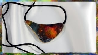 How To Construct The Watercolor Paper Jewelry Pendant Video 2 [upl. by Agler]