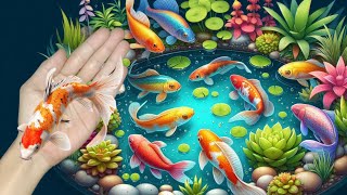 catching fish colorful fish goldfish koi fish betta fish turtles crabs catfish [upl. by Candless890]